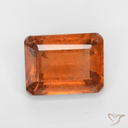 Grenat Hessonite Ambre orange naturelle Octogone / coupe Émeraude, 1.97 ct, VS-SI