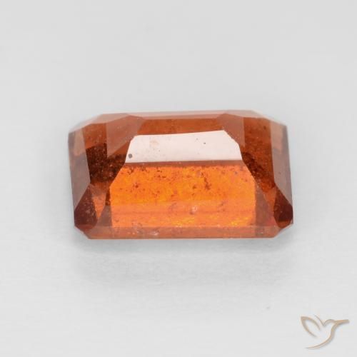 Grenat Hessonite Ambre orange naturelle Octogone / coupe Émeraude, 1.97 ct, VS-SI