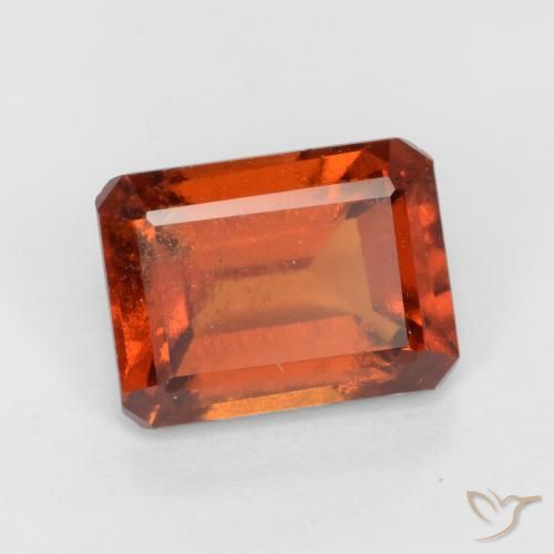 Grenat Hessonite Ambre orange naturelle Octogone / coupe Émeraude, 2.00 ct, VS-SI