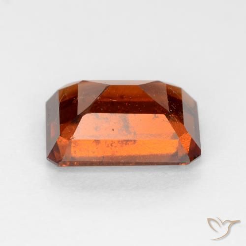 Grenat Hessonite Ambre orange naturelle Octogone / coupe Émeraude, 1.72 ct, VS-SI
