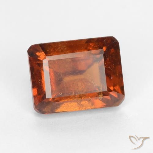 Grenat Hessonite Orange foncé naturelle Octogone / coupe Émeraude, 2.11 ct, VS-SI