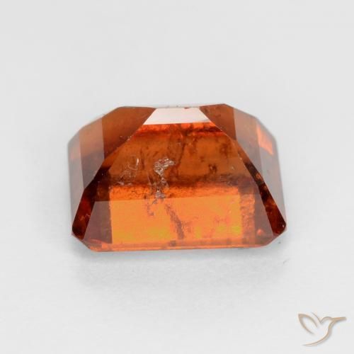 Grenat Hessonite Orange foncé naturelle Octogone / coupe Émeraude, 2.11 ct, VS-SI