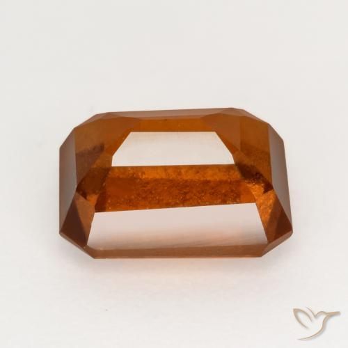 Grenat Hessonite Orange rougeâtre naturelle Octogone / coupe Émeraude, 2.32 ct, VS-SI