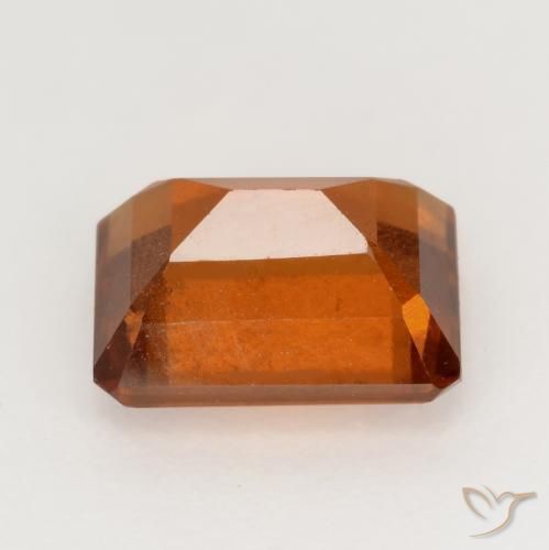 Grenat Hessonite Orange foncé naturelle Octogone / coupe Émeraude, 2.15 ct, VS
