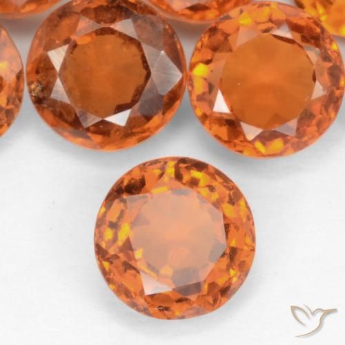 Grenat Hessonite Orange moyen-foncé naturelle Tour, 1.11 ct, SI-I1