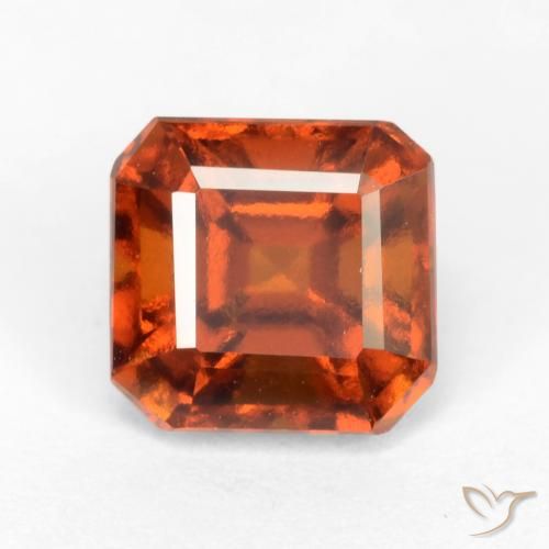 Grenat Hessonite Orange foncé naturelle Octogone / coupe Émeraude, 1.98 ct, VVS-VS