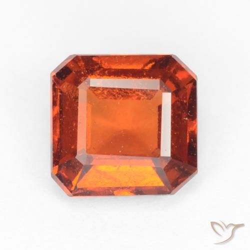 1.95ct Naturel Orange moyen Grenat Hessonite, Taille émeraude, VS-SI