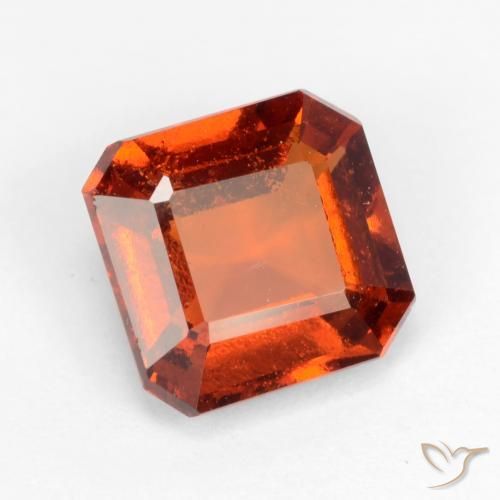 Grenat Hessonite Orange moyen naturelle Octogone / coupe Émeraude, 1.95 ct, VS-SI