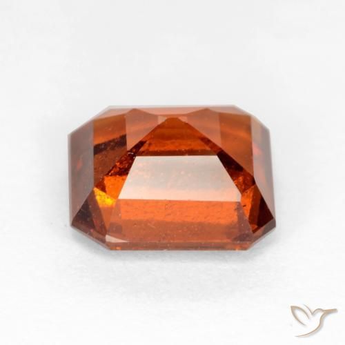 Grenat Hessonite Orange moyen naturelle Octogone / coupe Émeraude, 1.95 ct, VS-SI