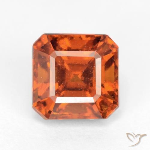 Grenat Hessonite Orange moyen-foncé naturelle Octogone / coupe Émeraude, 2.06 ct, VS