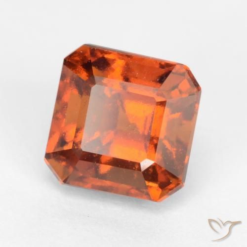 Grenat Hessonite Orange moyen-foncé naturelle Octogone / coupe Émeraude, 2.06 ct, VS