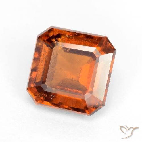 Grenat Hessonite Orange foncé naturelle Octogone / coupe Émeraude, 2.06 ct, VS-SI