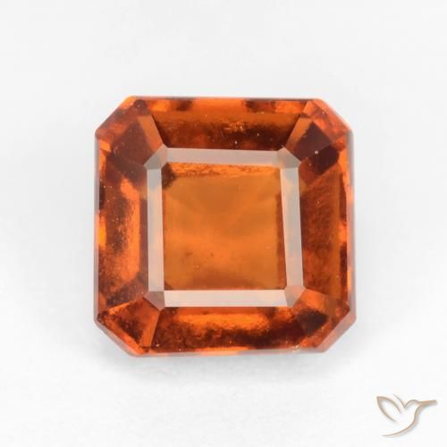 2.51ct Naturel Orange foncé Grenat Hessonite, Taille émeraude, VS