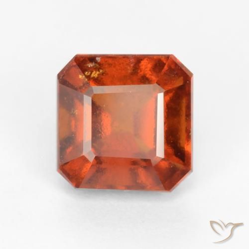 Grenat Hessonite Ambre orange naturelle Octogone / coupe Émeraude, 2.47 ct, VS-SI