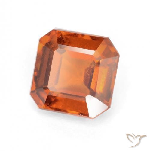 Grenat Hessonite Orange foncé naturelle Octogone / coupe Émeraude, 2.30 ct, VS