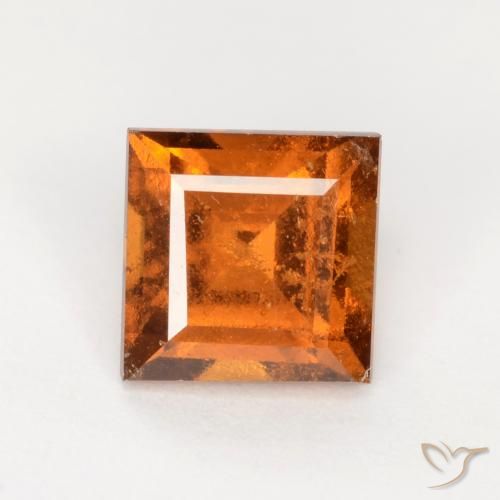 Grenat Hessonite Orange moyen-foncé naturelle Carré, 1.32 ct, SI