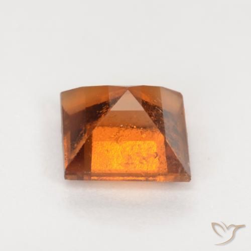 Grenat Hessonite Orange moyen-foncé naturelle Carré, 1.32 ct, SI