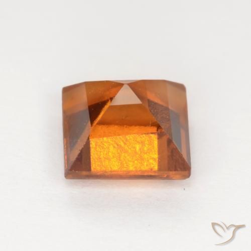 Grenat Hessonite Orange foncé naturelle Carré, 1.41 ct, VS-SI