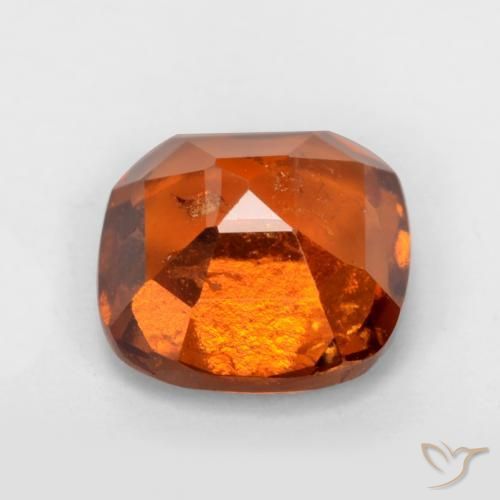 Grenat Hessonite Orange feu naturelle Coussin, 1.79 ct, SI