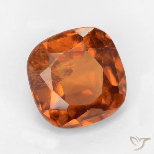 Grenat Hessonite Orange moyen-foncé naturelle Coussin, 1.86 ct, SI