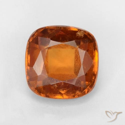 Grenat Hessonite Orange foncé naturelle Coussin, 1.93 ct, VS-SI