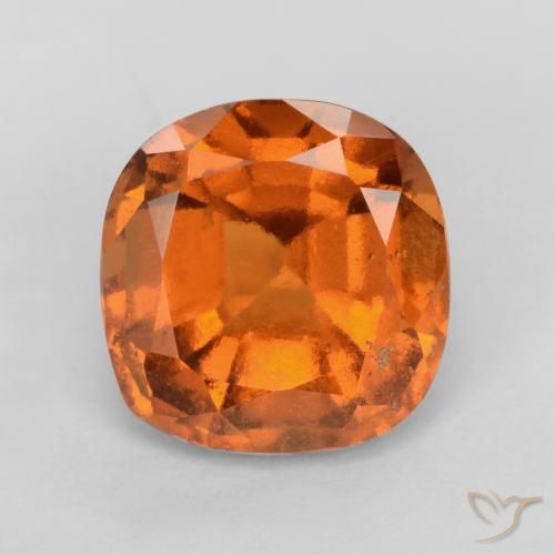 Grenat Hessonite Orange moyen-foncé naturelle Coussin, 1.86 ct, VS-SI