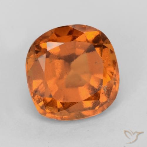 Grenat Hessonite Orange moyen-foncé naturelle Coussin, 1.86 ct, VS-SI