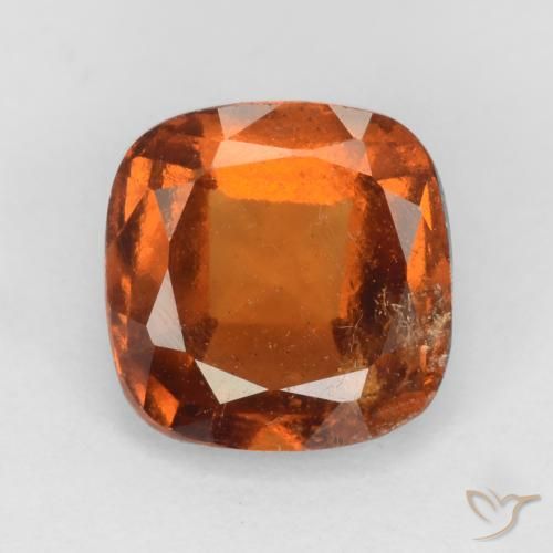 1.78ct Naturel Orange rougeâtre Grenat Hessonite, Coussin, SI