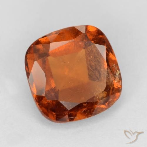 Grenat Hessonite Orange rougeâtre naturelle Coussin, 1.78 ct, SI