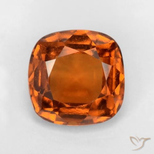 1.85ct Naturel Orange foncé Grenat Hessonite, Coussin, VS