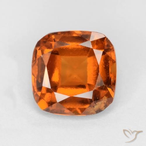 Grenat Hessonite Orange moyen-foncé naturelle Coussin, 1.71 ct, VS-SI
