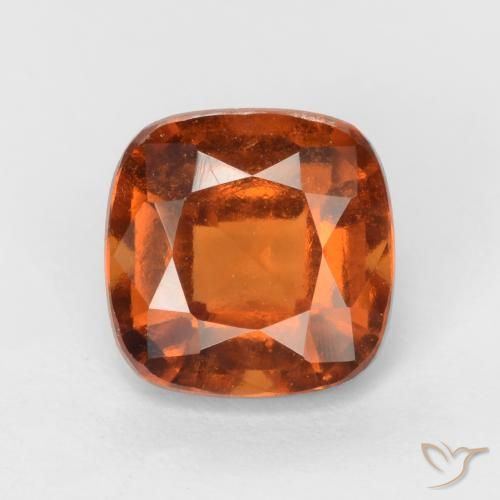 Grenat Hessonite Ambre orange naturelle Coussin, 1.95 ct, VS