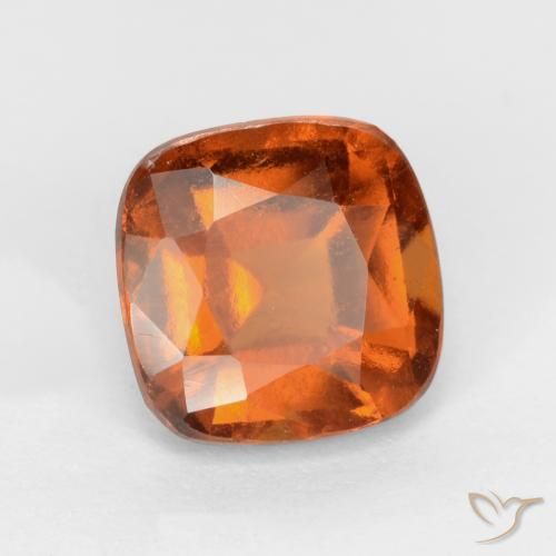 Grenat Hessonite Ambre orange naturelle Coussin, 1.95 ct, VS