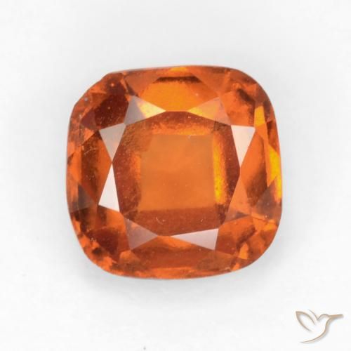1.69ct Naturel Orange moyen Grenat Hessonite, Coussin, VS