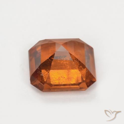 Grenat Hessonite Orange moyen-foncé naturelle Octogone / coupe Émeraude, 1.69 ct, SI