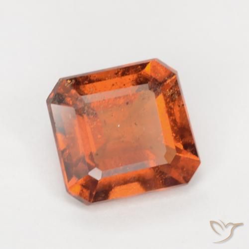 Grenat Hessonite Orange moyen-foncé naturelle Octogone / coupe Émeraude, 1.86 ct, SI