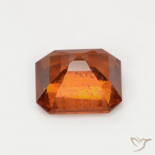 Grenat Hessonite Orange moyen-foncé naturelle Octogone / coupe Émeraude, 1.86 ct, SI