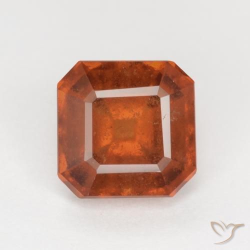 Grenat Hessonite Ambre orange naturelle Octogone / coupe Émeraude, 2.16 ct, SI