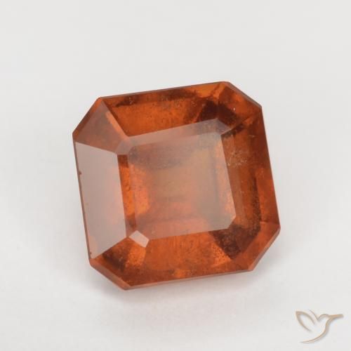 Grenat Hessonite Ambre orange naturelle Octogone / coupe Émeraude, 2.16 ct, SI