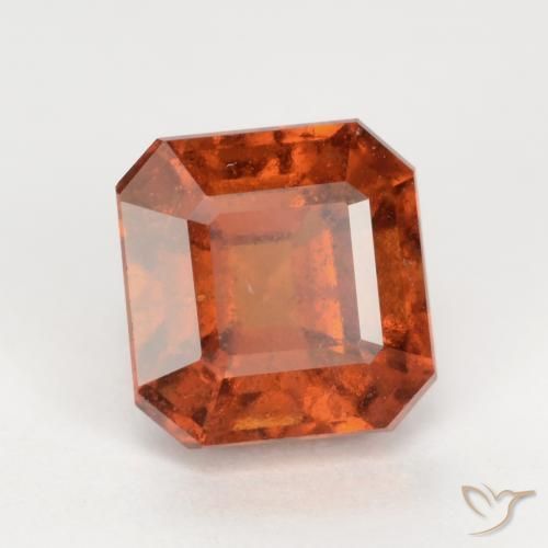 Grenat Hessonite Orange foncé naturelle Octogone / coupe Émeraude, 2.50 ct, SI