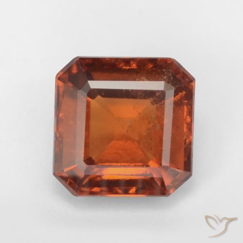 Grenat Hessonite Orange foncé naturelle Octogone / coupe Émeraude, 2.21 ct, SI
