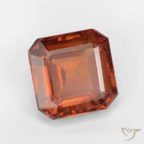 Grenat Hessonite Orange foncé naturelle Octogone / coupe Émeraude, 2.21 ct, SI