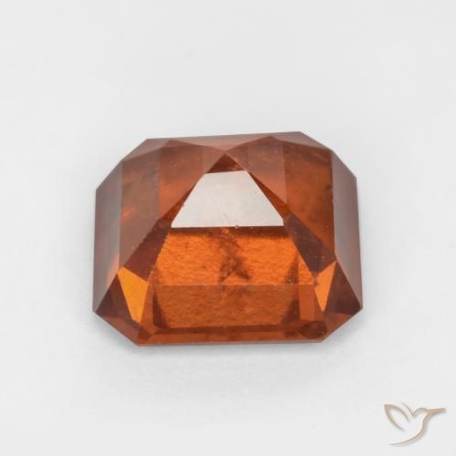 Grenat Hessonite Orange foncé naturelle Octogone / coupe Émeraude, 2.21 ct, SI
