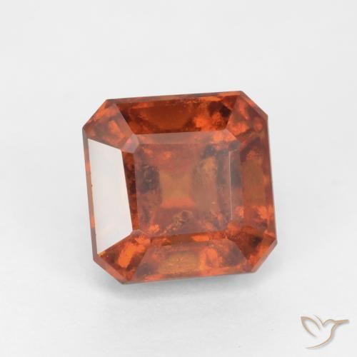 Grenat Hessonite Orange foncé naturelle Octogone / coupe Émeraude, 1.93 ct, SI