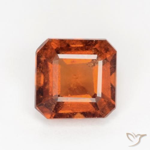 Grenat Hessonite Ambre orange naturelle Octogone / coupe Émeraude, 1.80 ct, SI