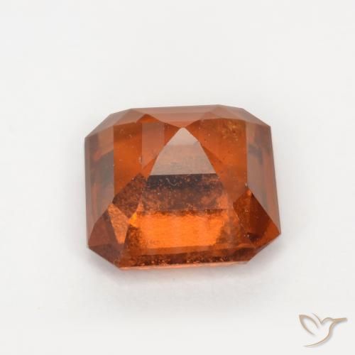 Grenat Hessonite Ambre orange naturelle Octogone / coupe Émeraude, 1.80 ct, SI