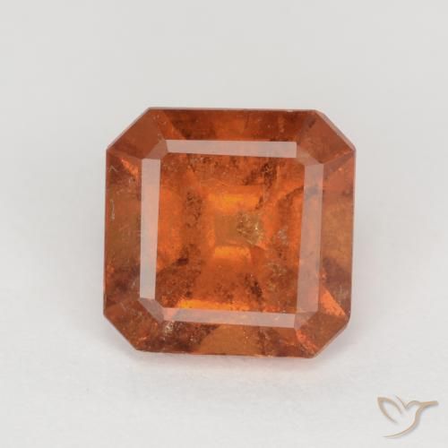 1.77ct Naturel Orange foncé Grenat Hessonite, Taille émeraude, SI