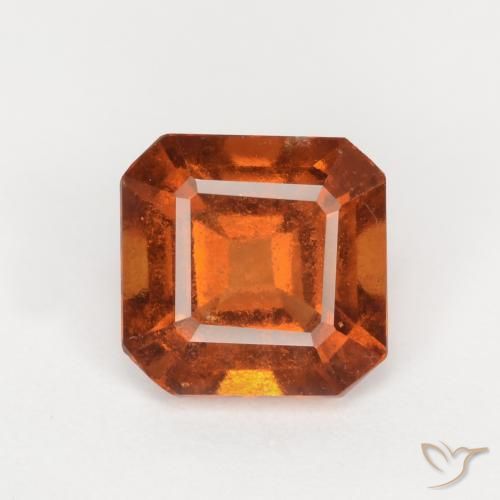 Grenat Hessonite Orange foncé naturelle Octogone / coupe Émeraude, 1.62 ct, VS-SI