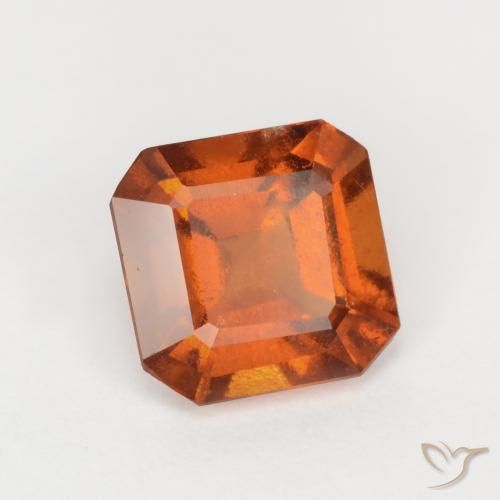 Grenat Hessonite Orange foncé naturelle Octogone / coupe Émeraude, 1.62 ct, VS-SI