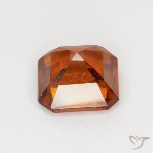 Grenat Hessonite Orange foncé naturelle Octogone / coupe Émeraude, 1.62 ct, VS-SI